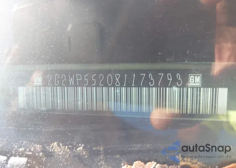 2008 Pontiac Grand Prix из США, поврежденный, VIN 2G2WP552081173793